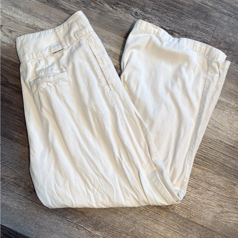 Billabong Women's Cream Wide Leg Cropped Pants